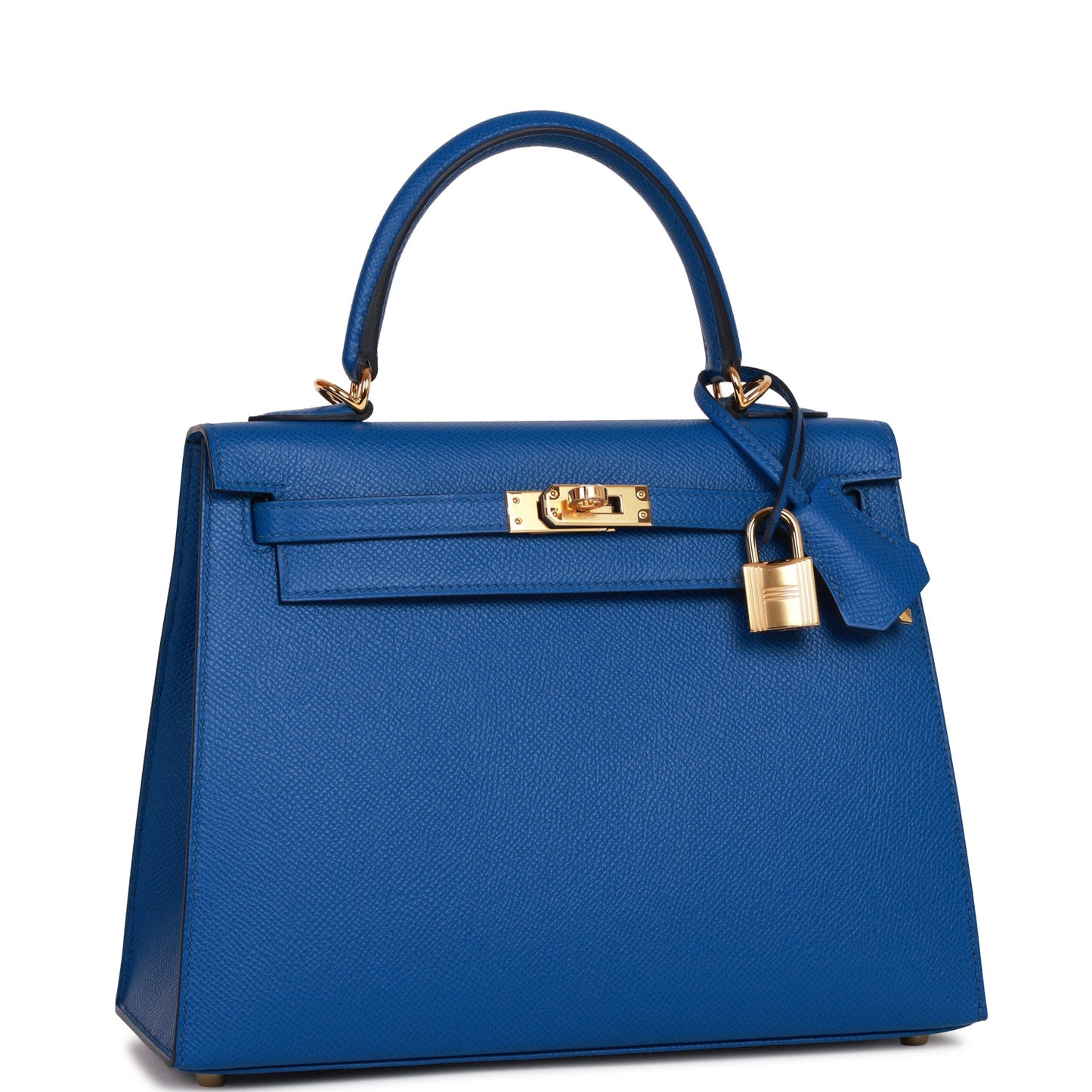 Hermes Kelly Sellier 25 Bleu France Epsom Gold Hardware