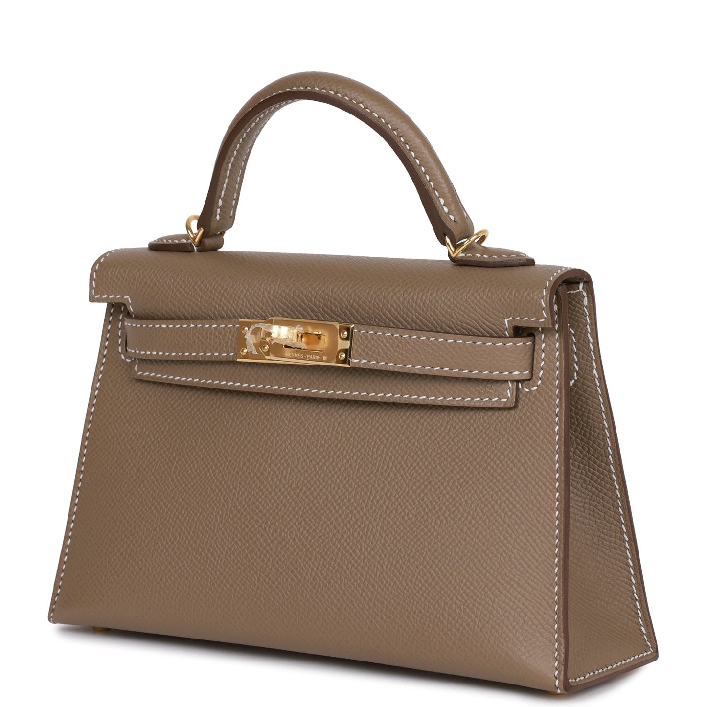 Hermes Kelly Sellier 20 Etoupe Epsom Gold Hardware