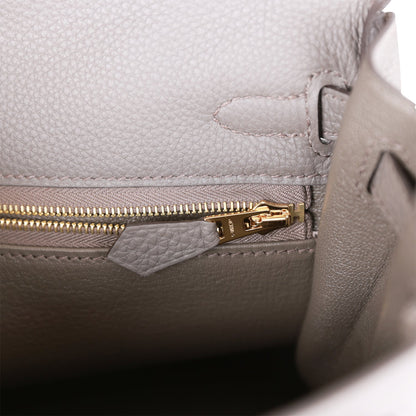 Hermes Kelly Retourne 25 Etain Togo Gold Hardware