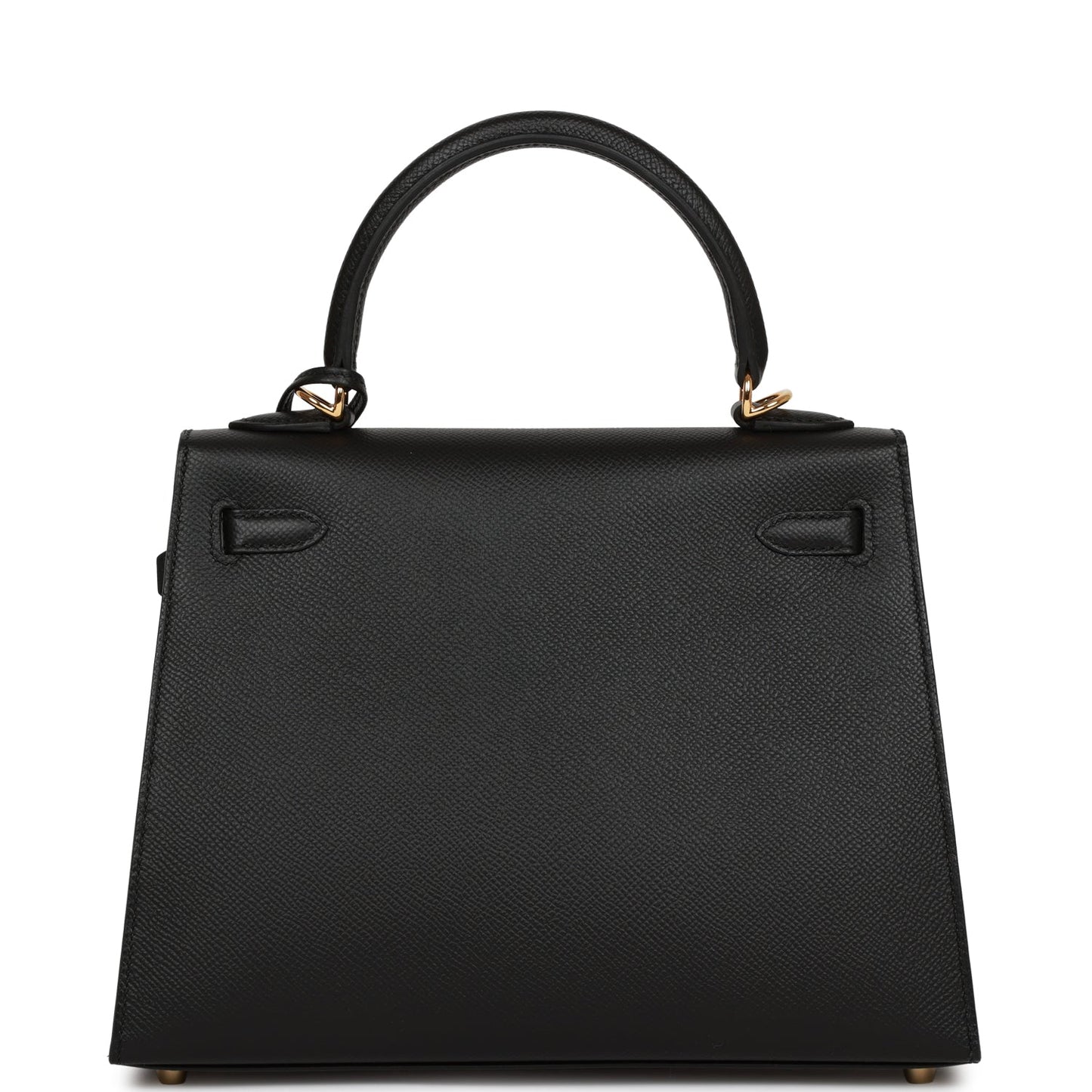 Hermes Kelly Sellier 25 Black Epsom Gold Hardware