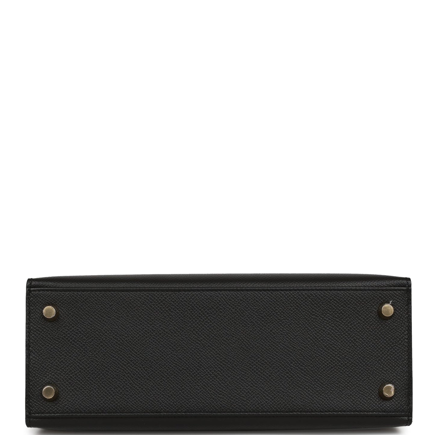 Hermes Kelly Sellier 25 Black Epsom Gold Hardware