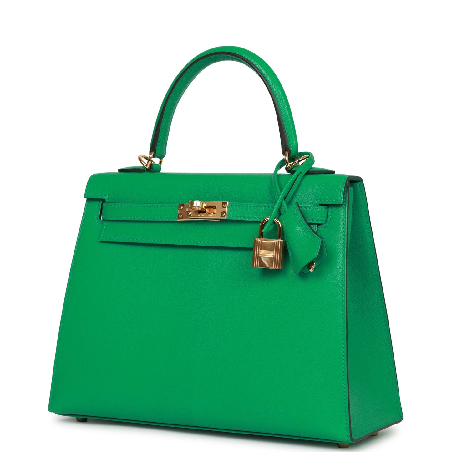 Hermes Kelly Sellier 25 Menthe Chevre Gold Hardware