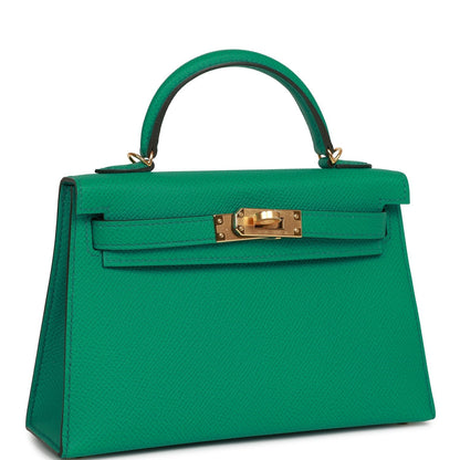 Hermes Kelly Sellier 20 Vert Jade Epsom Gold Hardware Payment 4