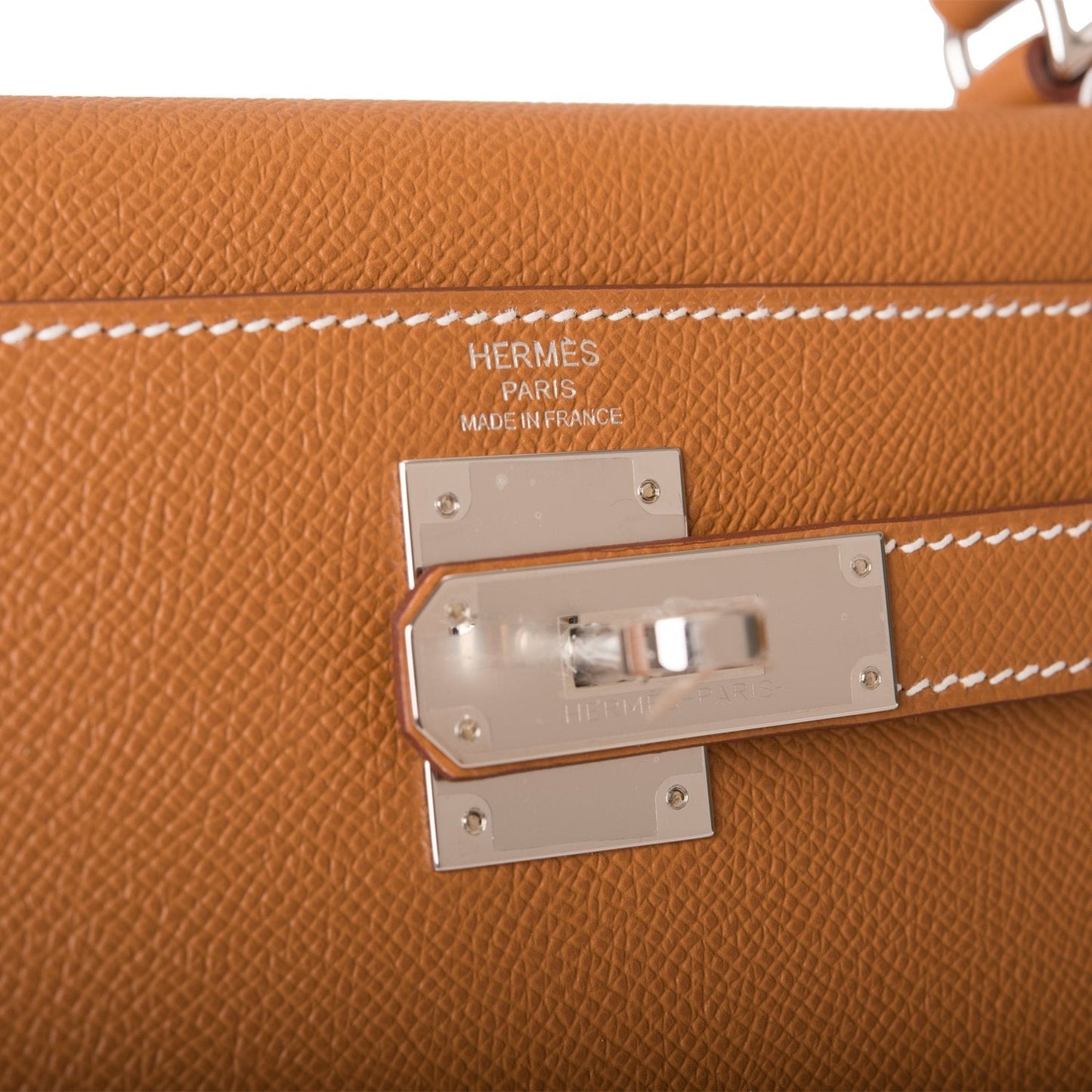 Hermes Kelly Sellier 28 Gold Epsom Palladium Hardware