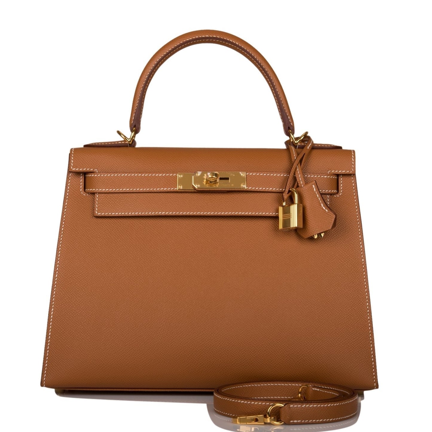 Hermes Kelly Sellier 28 Gold Epsom Gold Hardware