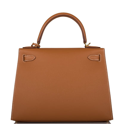 Hermes Kelly Sellier 28 Gold Epsom Gold Hardware