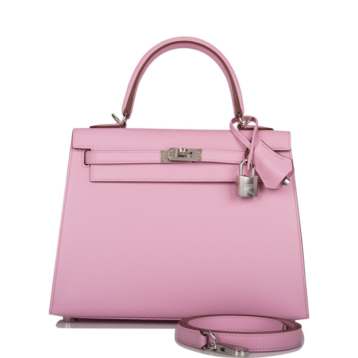 Hermes Kelly Sellier 25 Mauve Sylvestre Epsom Palladium Hardware