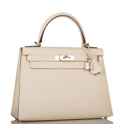 Hermes Kelly Sellier 28 Nata Verso Epsom Palladium Hardware