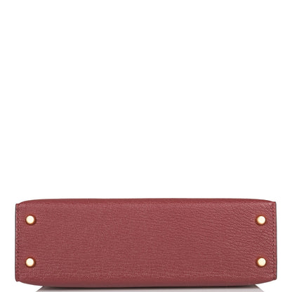 Hermes Kelly Sellier 20 Rouge H Chevre Gold Hardware