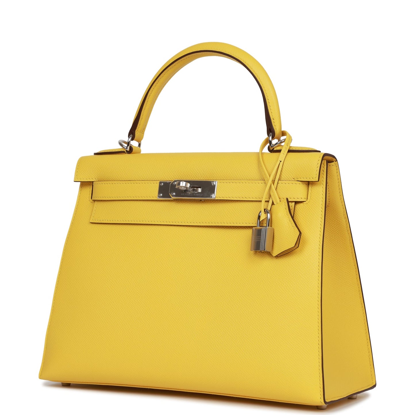 Hermes Kelly Sellier 28 Jaune de Naples Epsom Palladium Hardware