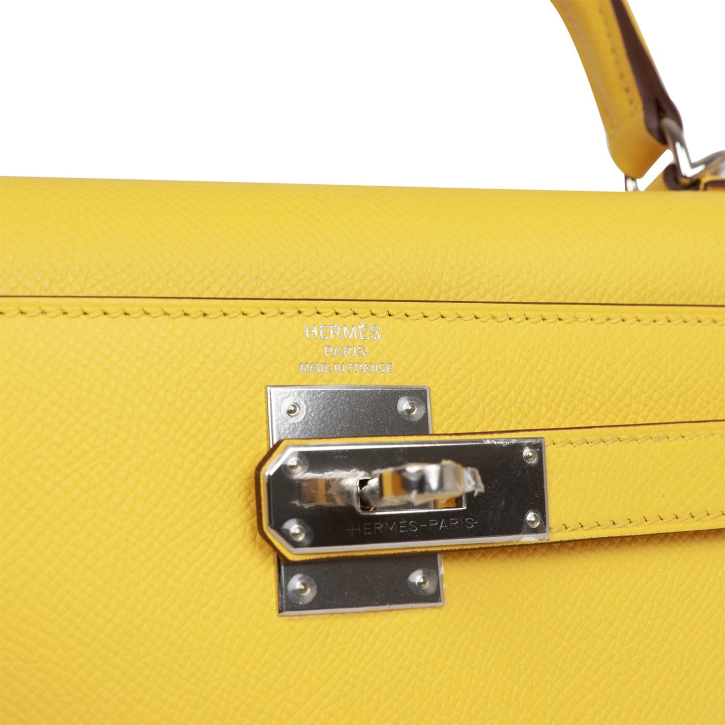 Hermes Kelly Sellier 28 Jaune de Naples Epsom Palladium Hardware