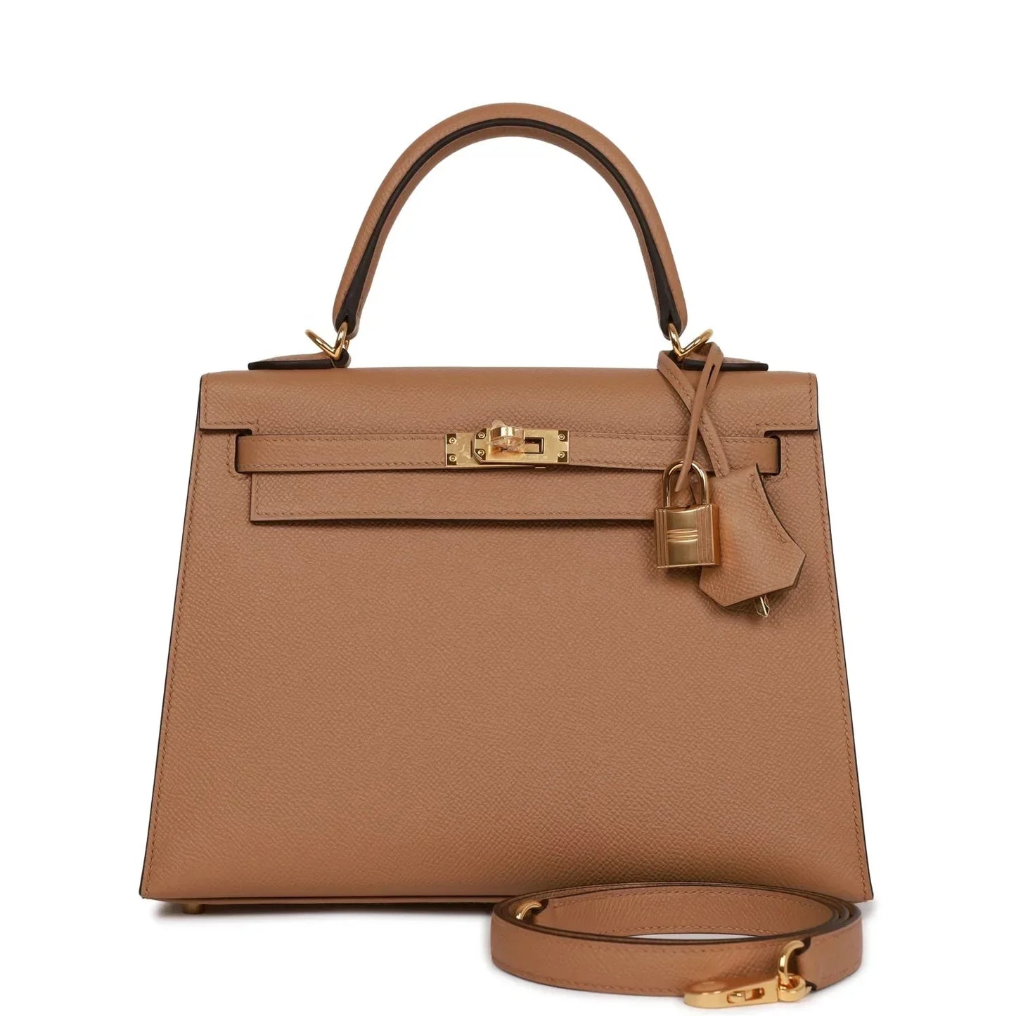 Hermes Kelly Sellier 25 Chai Epsom Gold Hardware