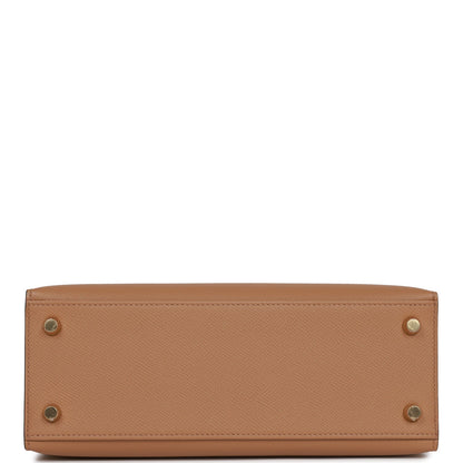 Hermes Kelly Sellier 25 Chai Epsom Gold Hardware