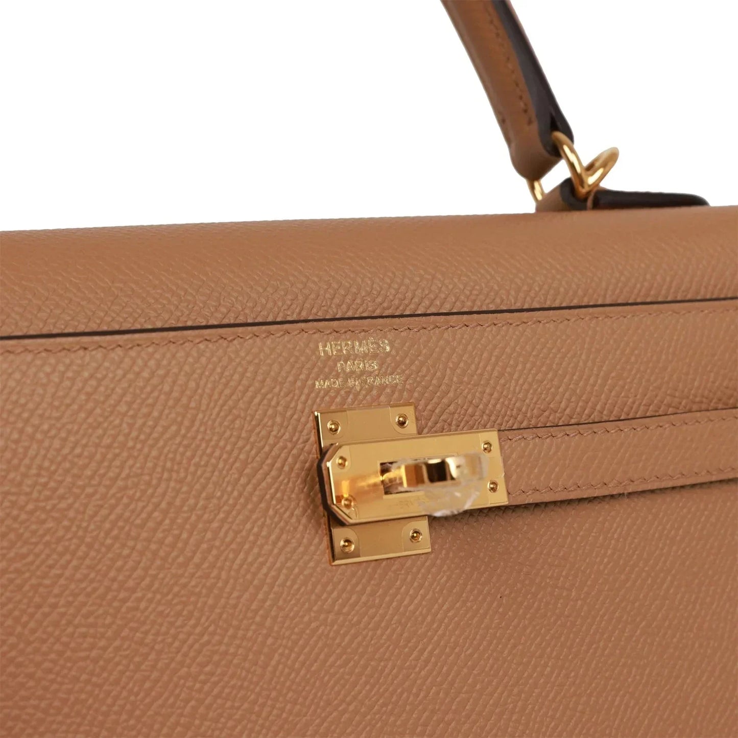 Hermes Kelly Sellier 25 Chai Epsom Gold Hardware