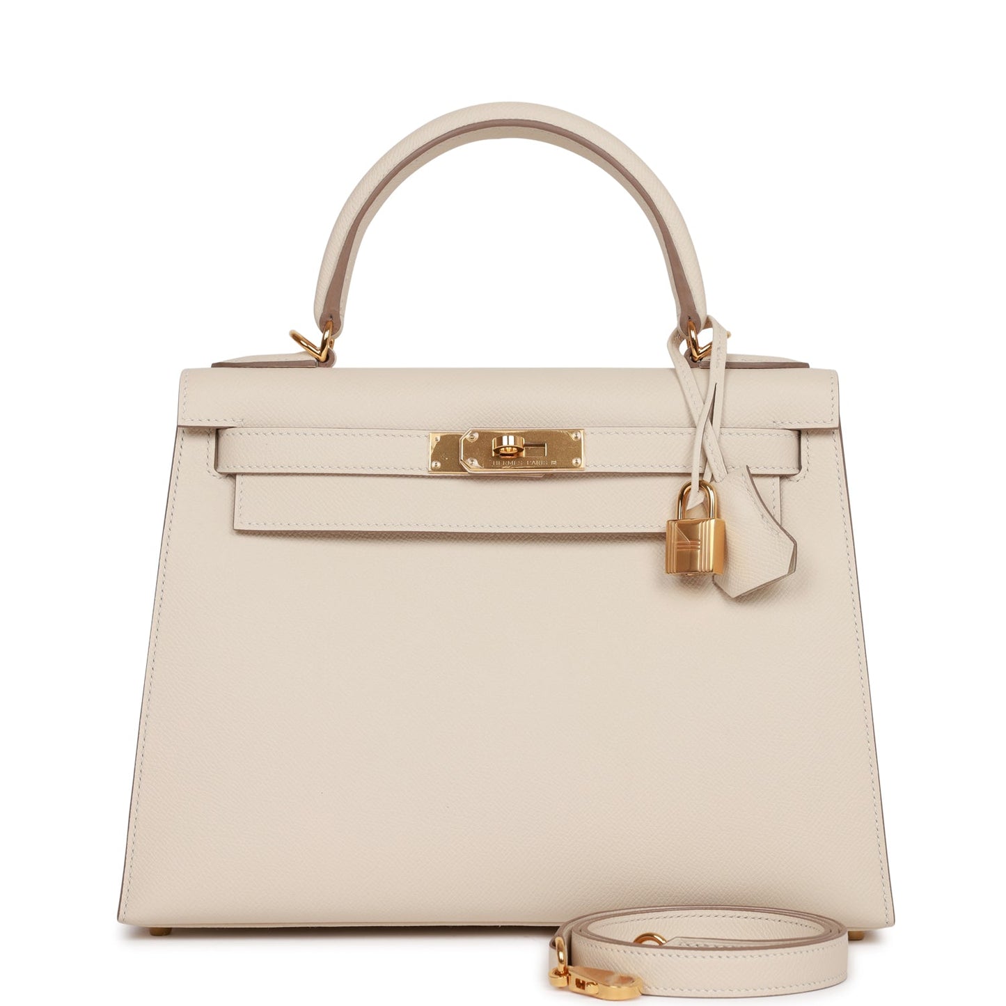 Hermes Kelly Sellier 28 Craie Epsom Gold Hardware