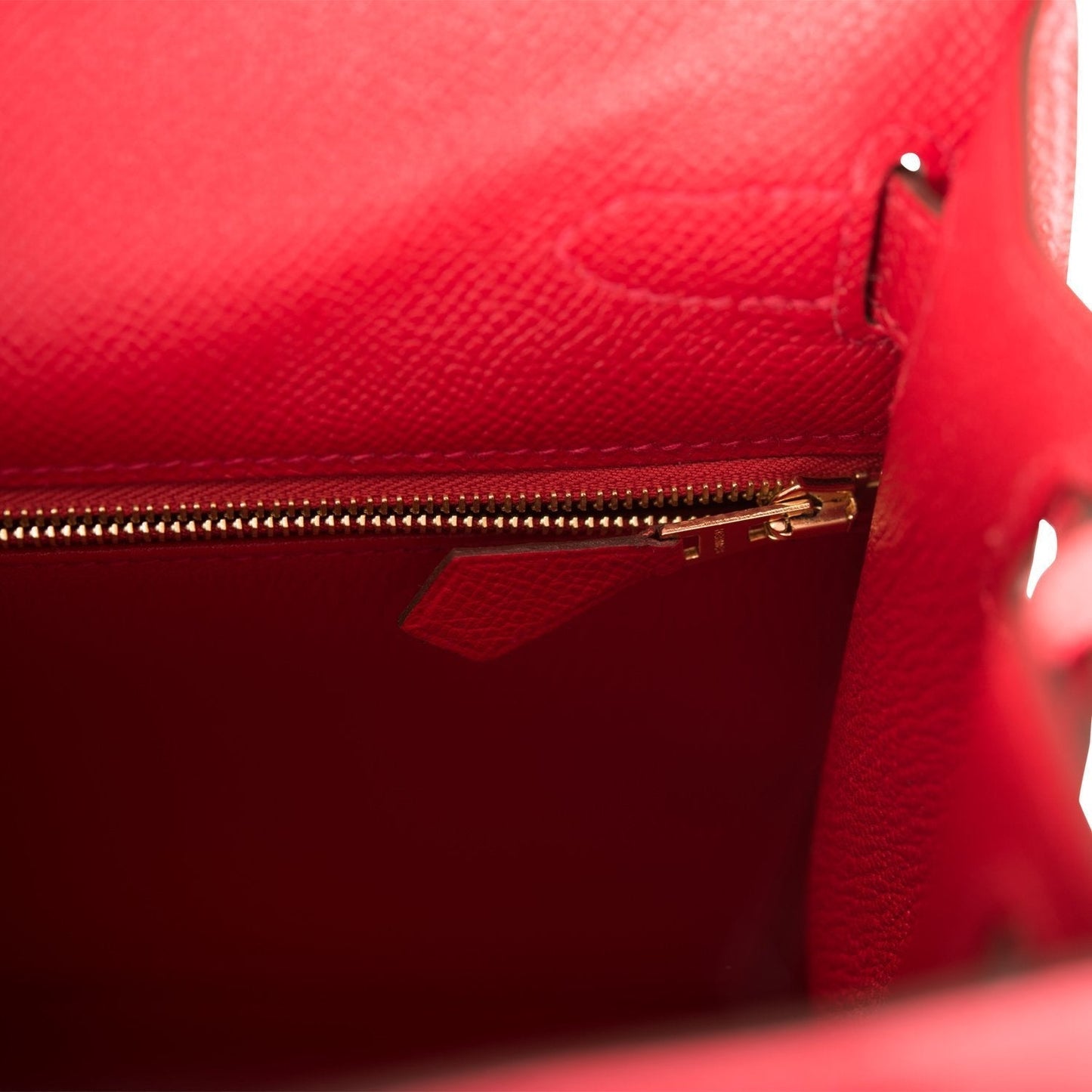 Hermes Kelly Sellier 28 Rouge Casaque Epsom Gold Hardware