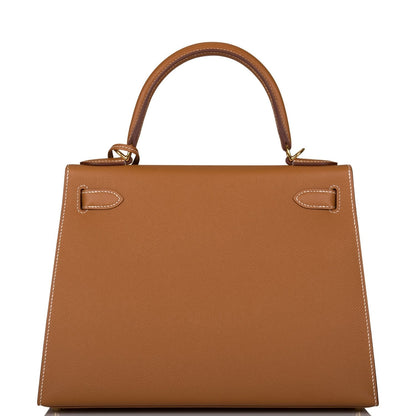 Hermes Kelly Sellier 28 Gold Epsom Gold Hardware