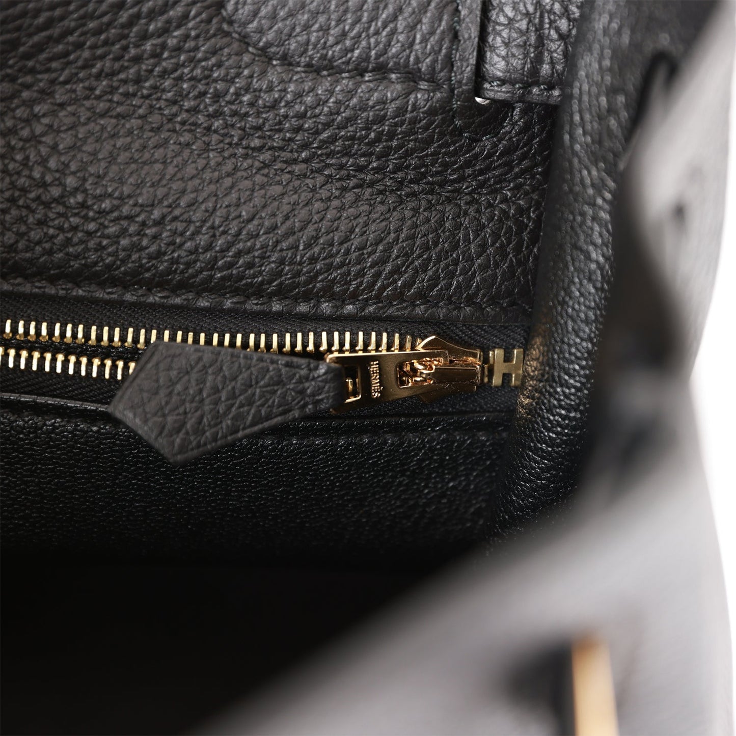 Hermes Kelly Retourne 28 Black Togo Gold Hardware