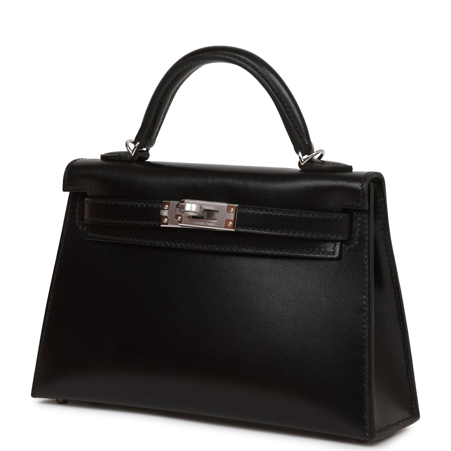 Hermes Kelly Sellier 20 Black Box Palladium Hardware