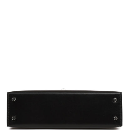 Hermes Kelly Sellier 20 Black Box Palladium Hardware