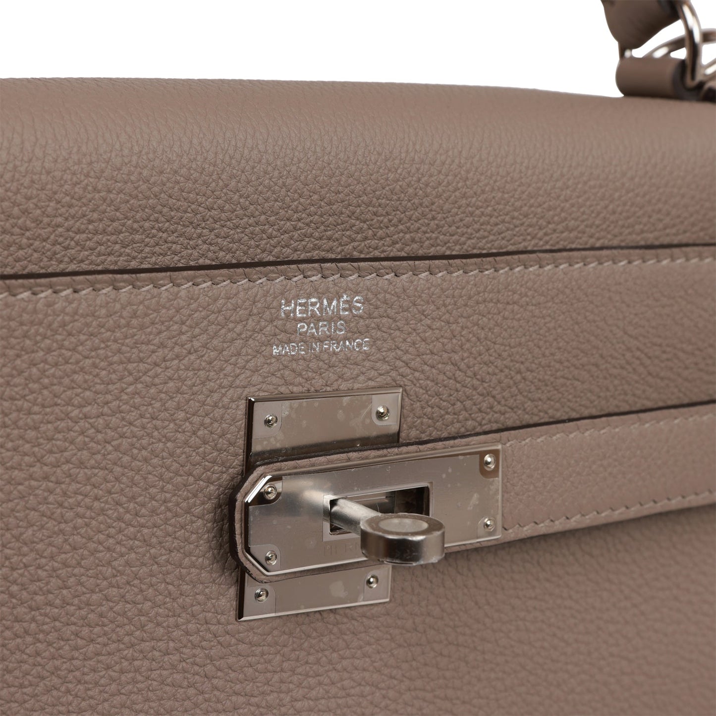 Hermes Kelly Retourne 32 Gris Asphalte Togo Palladium Hardware