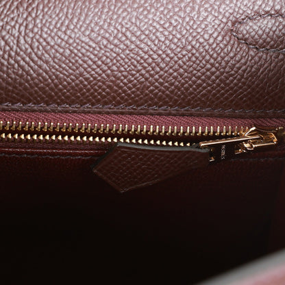 Hermes Kelly Sellier 25 Rouge Sellier Epsom Gold Hardware