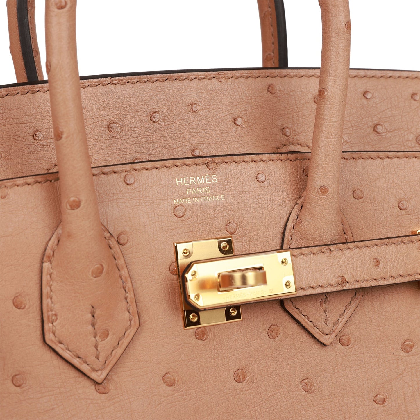 Hermes Birkin 25 Chai Ostrich Gold Hardware