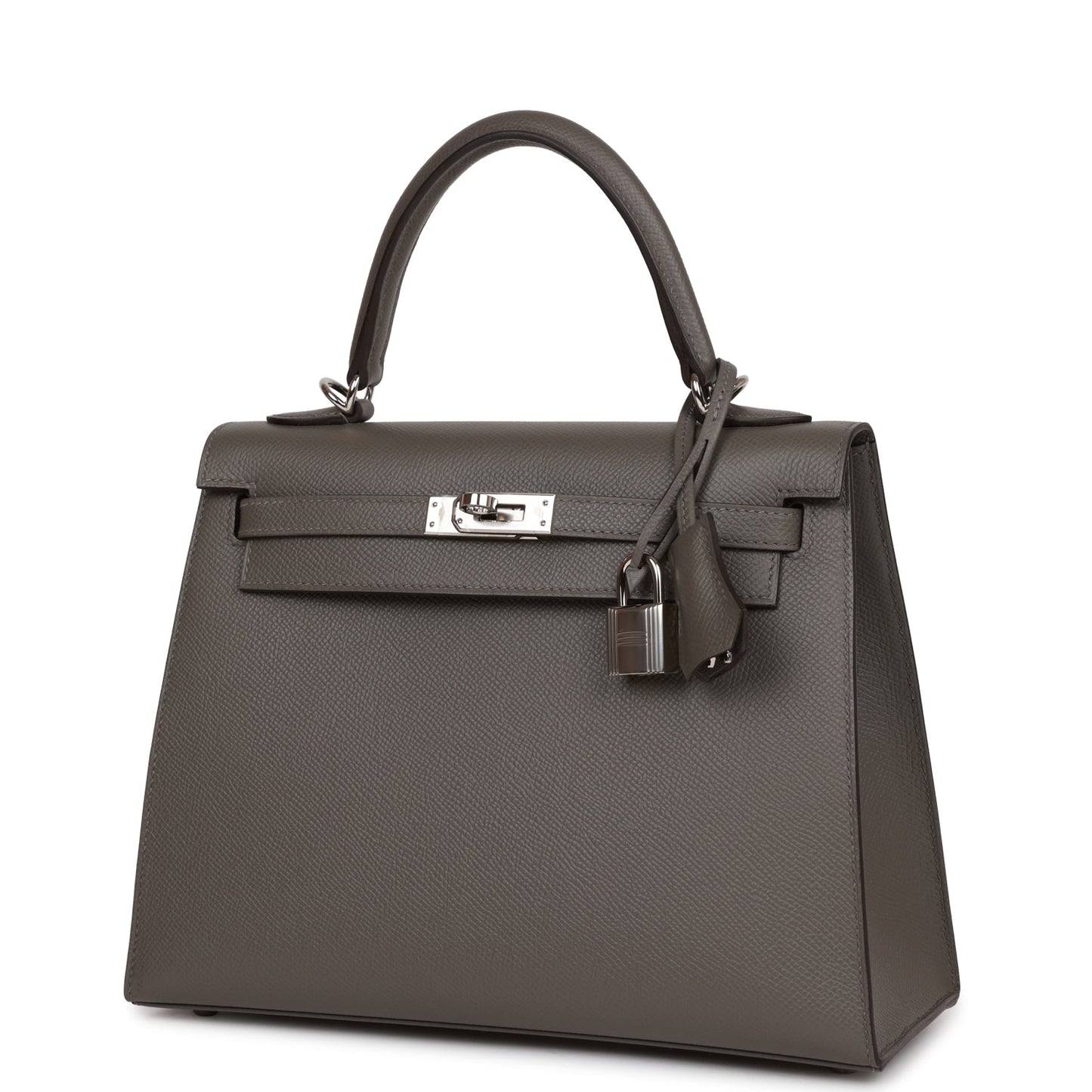 Hermes Kelly Sellier 25 Gris Meyer Epsom Palladium Hardware