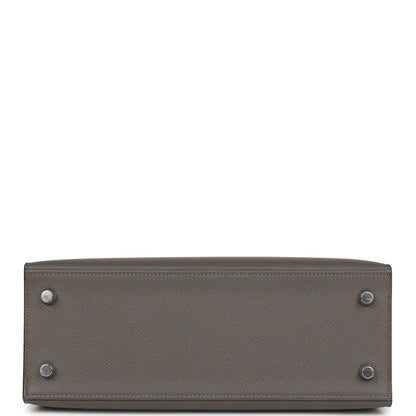 Hermes Kelly Sellier 25 Gris Meyer Epsom Palladium Hardware