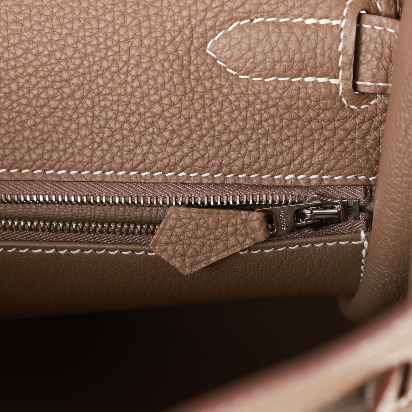 Hermes Kelly Retourne 32 Etoupe Togo Palladium Hardware