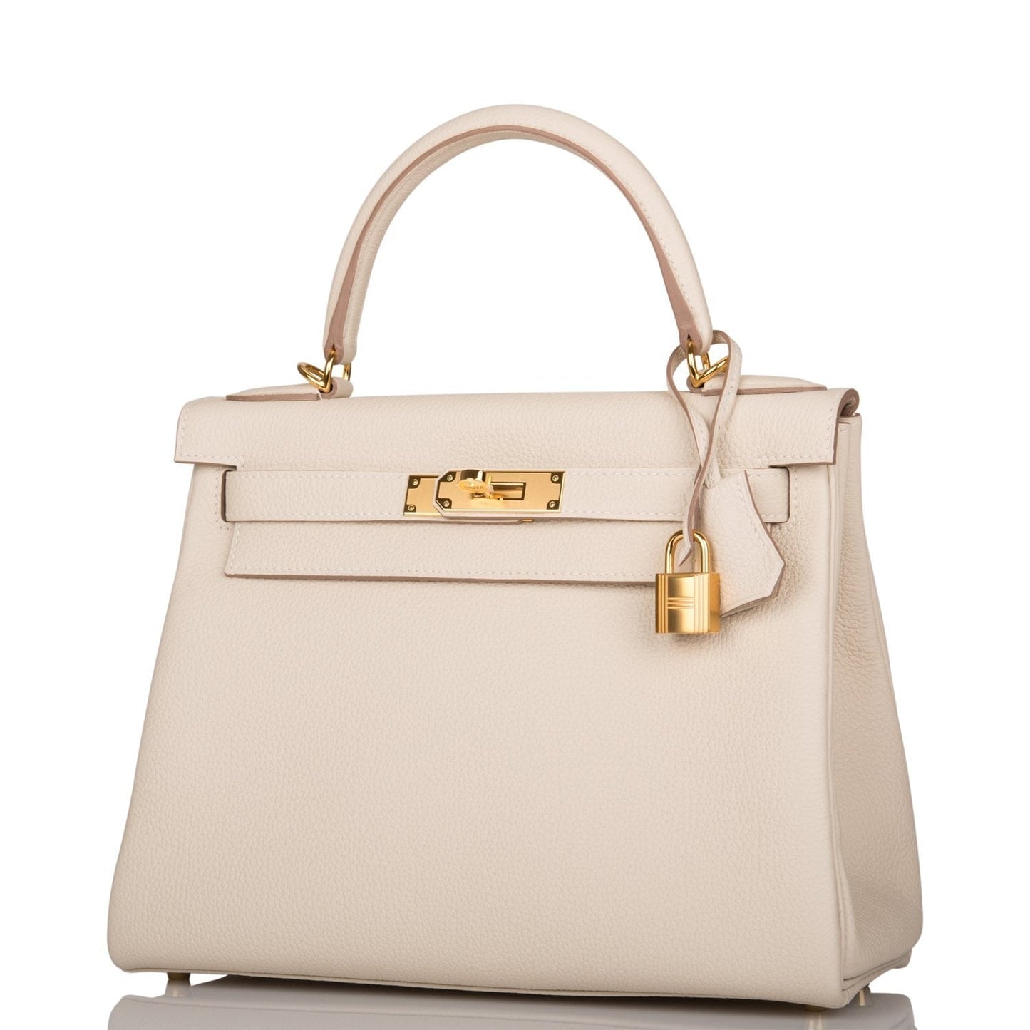 Hermes Kelly Retourne 28 Craie Togo Gold Hardware