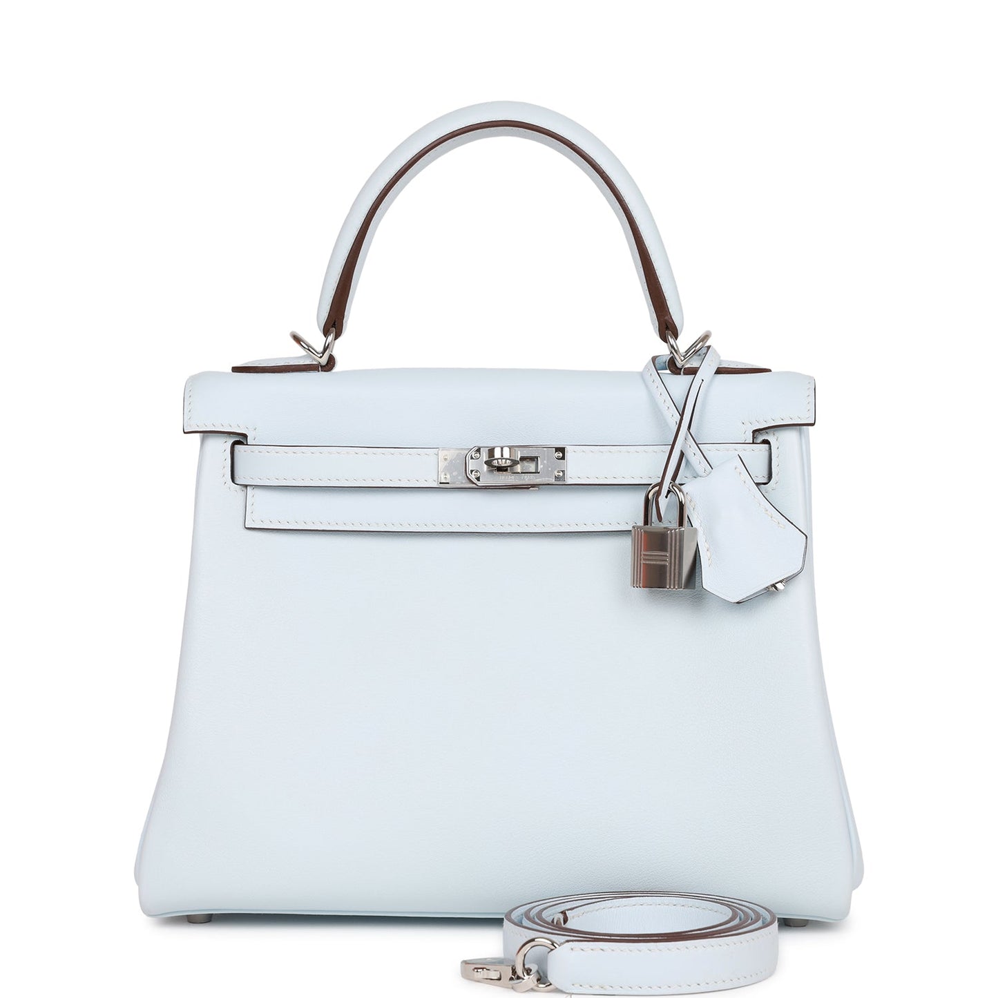 Hermes Kelly Retourne 25 Bleu Brume Swift Palladium Hardware