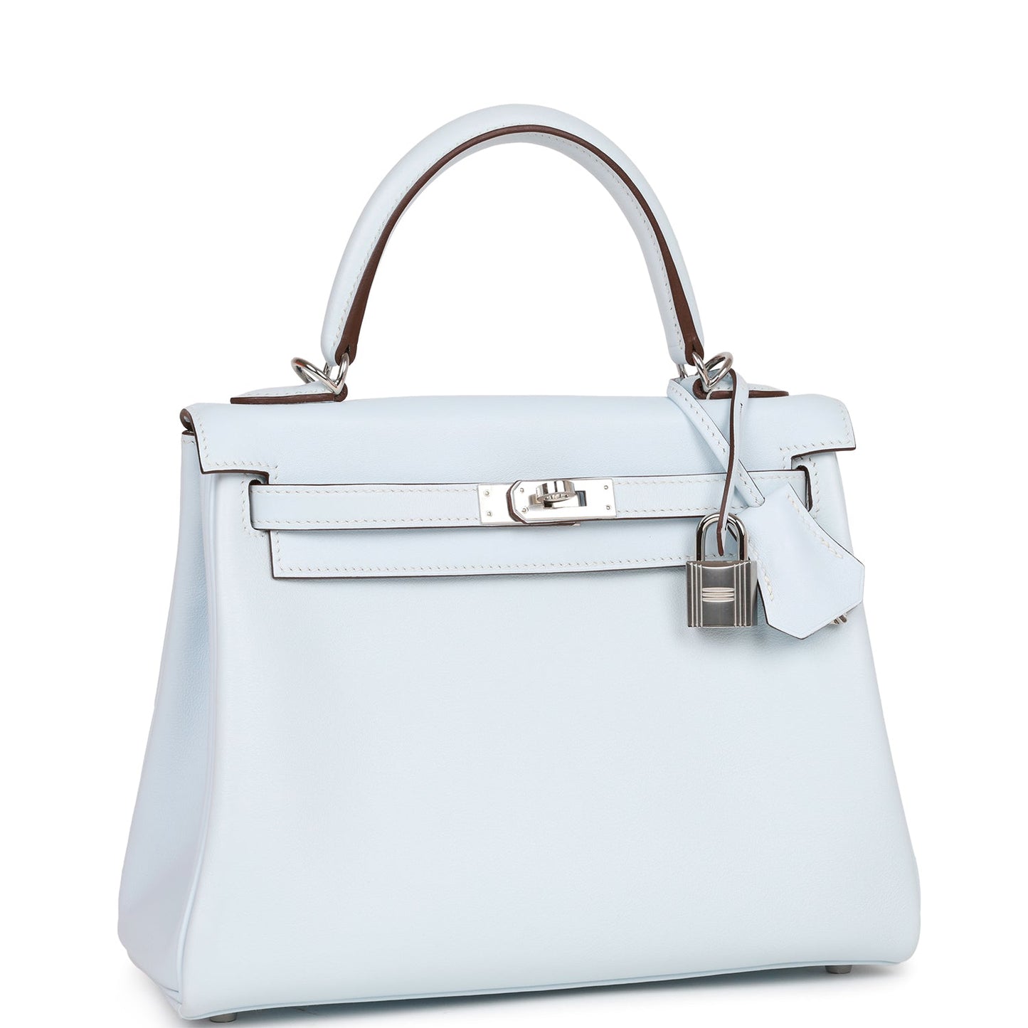 Hermes Kelly Retourne 25 Bleu Brume Swift Palladium Hardware