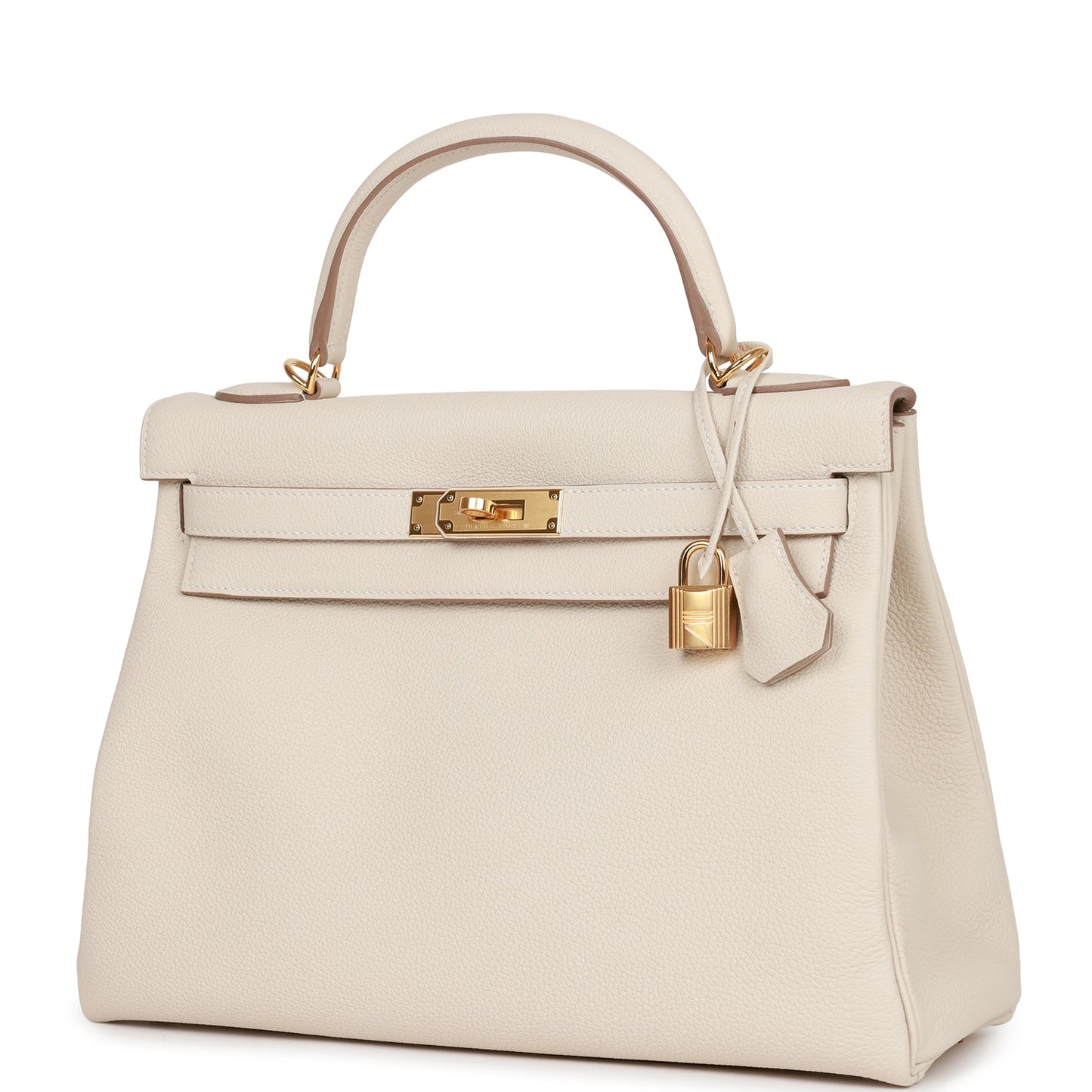 Hermes Kelly Retourne 32 Craie Togo Gold Hardware