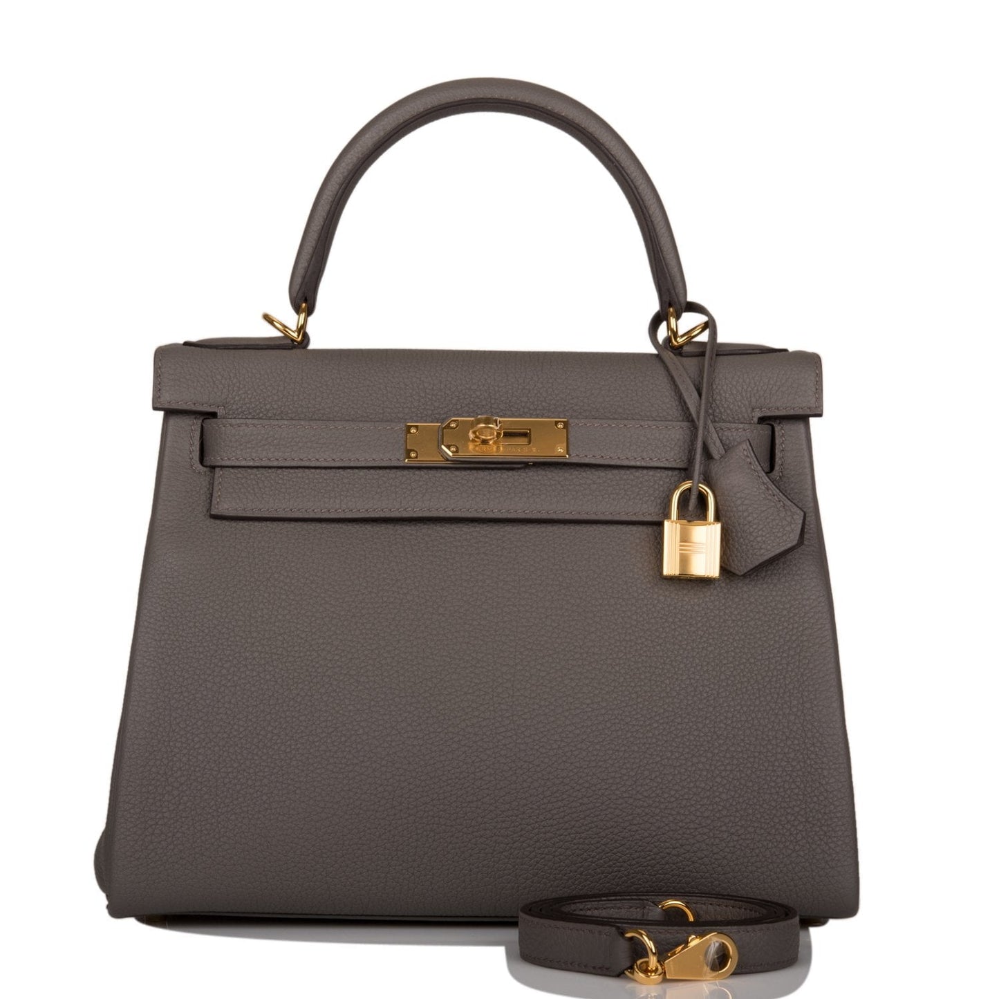 Hermes Kelly Retourne 28 Etain Togo Gold Hardware