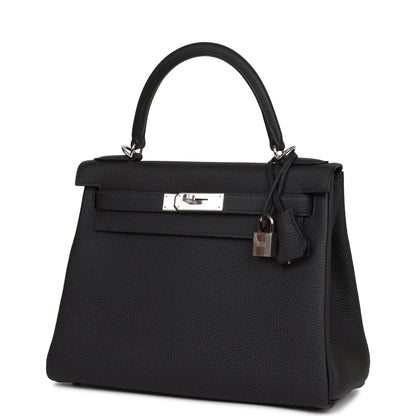 Hermes Kelly Retourne 28 Caban Togo Palladium Hardware