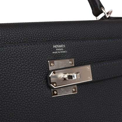 Hermes Kelly Retourne 28 Caban Togo Palladium Hardware