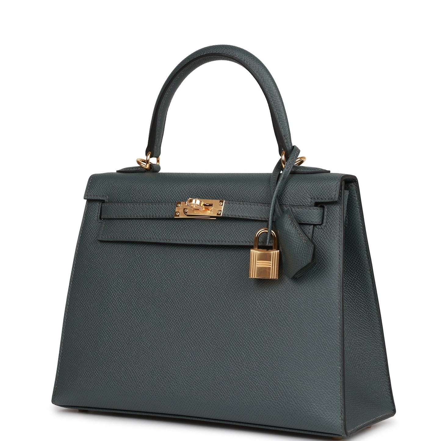 Hermes Kelly Sellier 25 Bleu Orage Epsom Gold Hardware