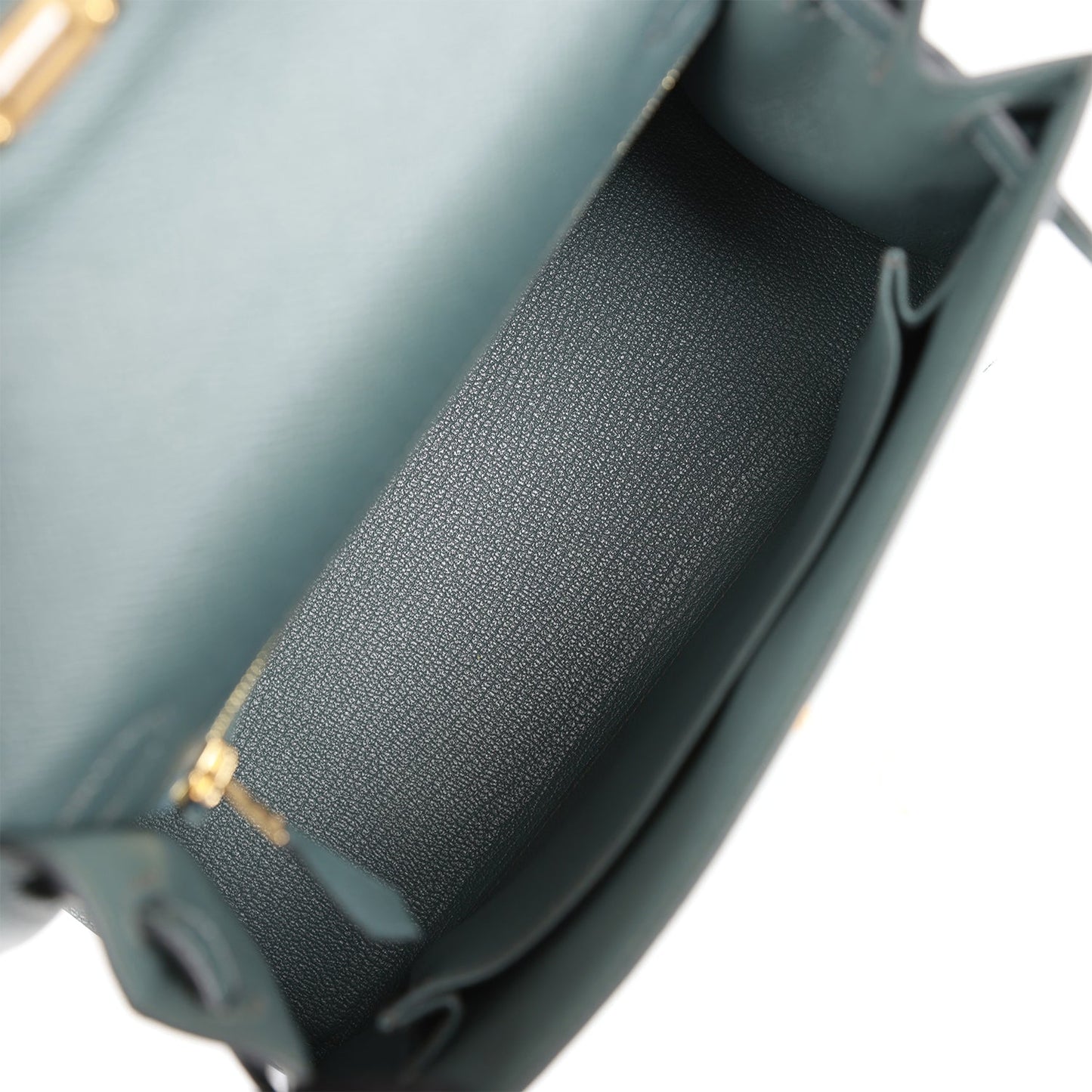 Hermes Kelly Sellier 25 Bleu Orage Epsom Gold Hardware