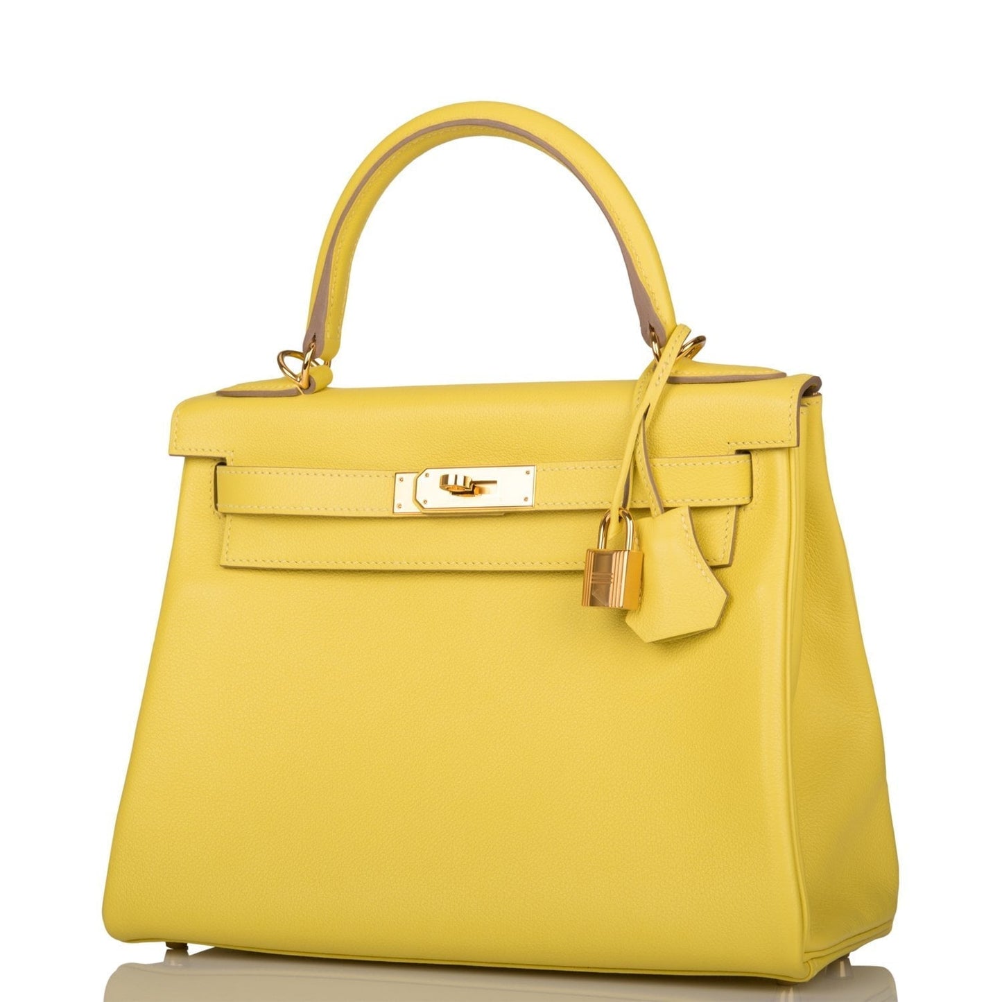 Hermes Kelly Retourne 28 Lime Evercolor Gold Hardware