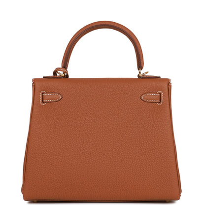 Hermes Kelly Retourne 25 Gold Togo Gold Hardware