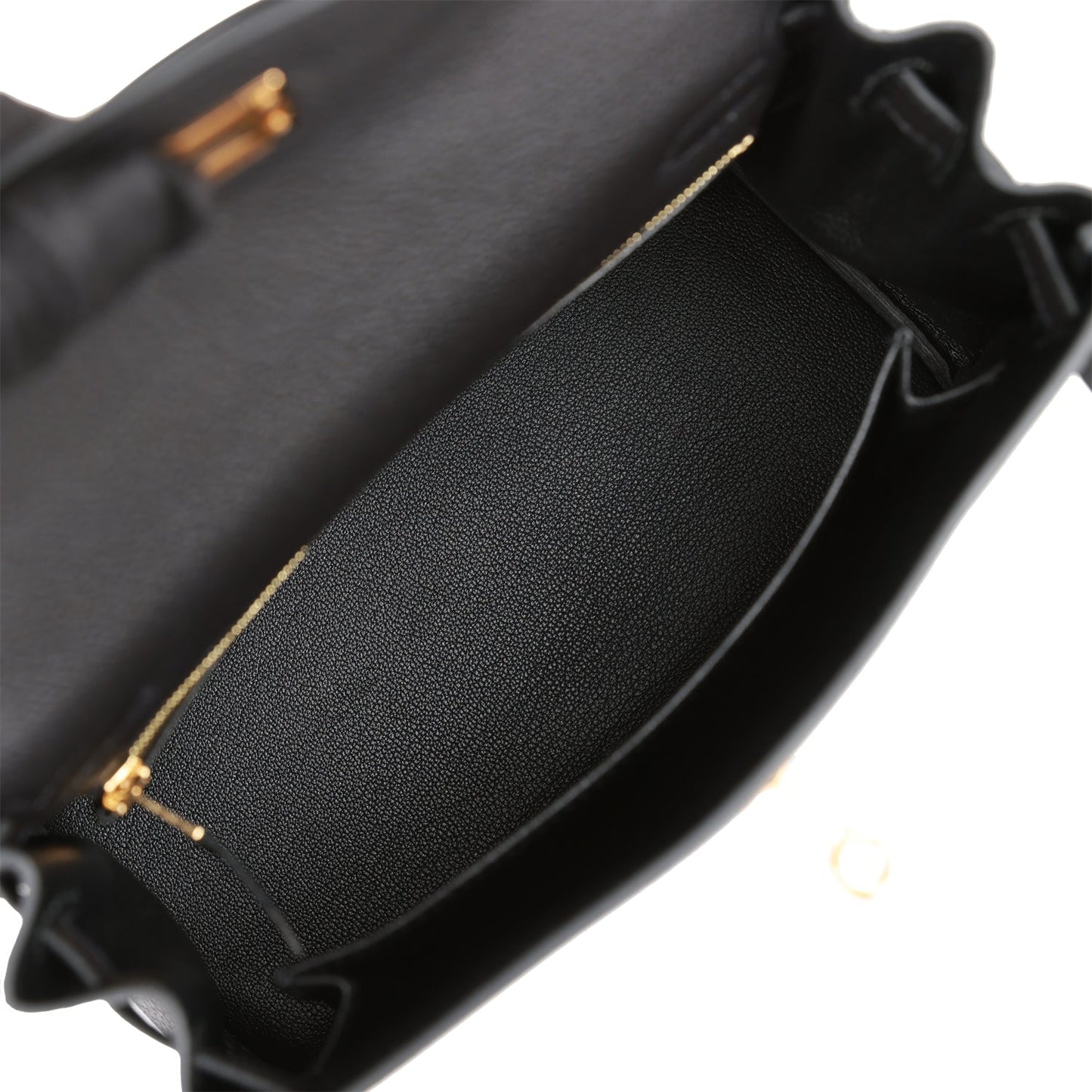 Hermes Kelly Retourne 25 Black Togo Gold Hardware