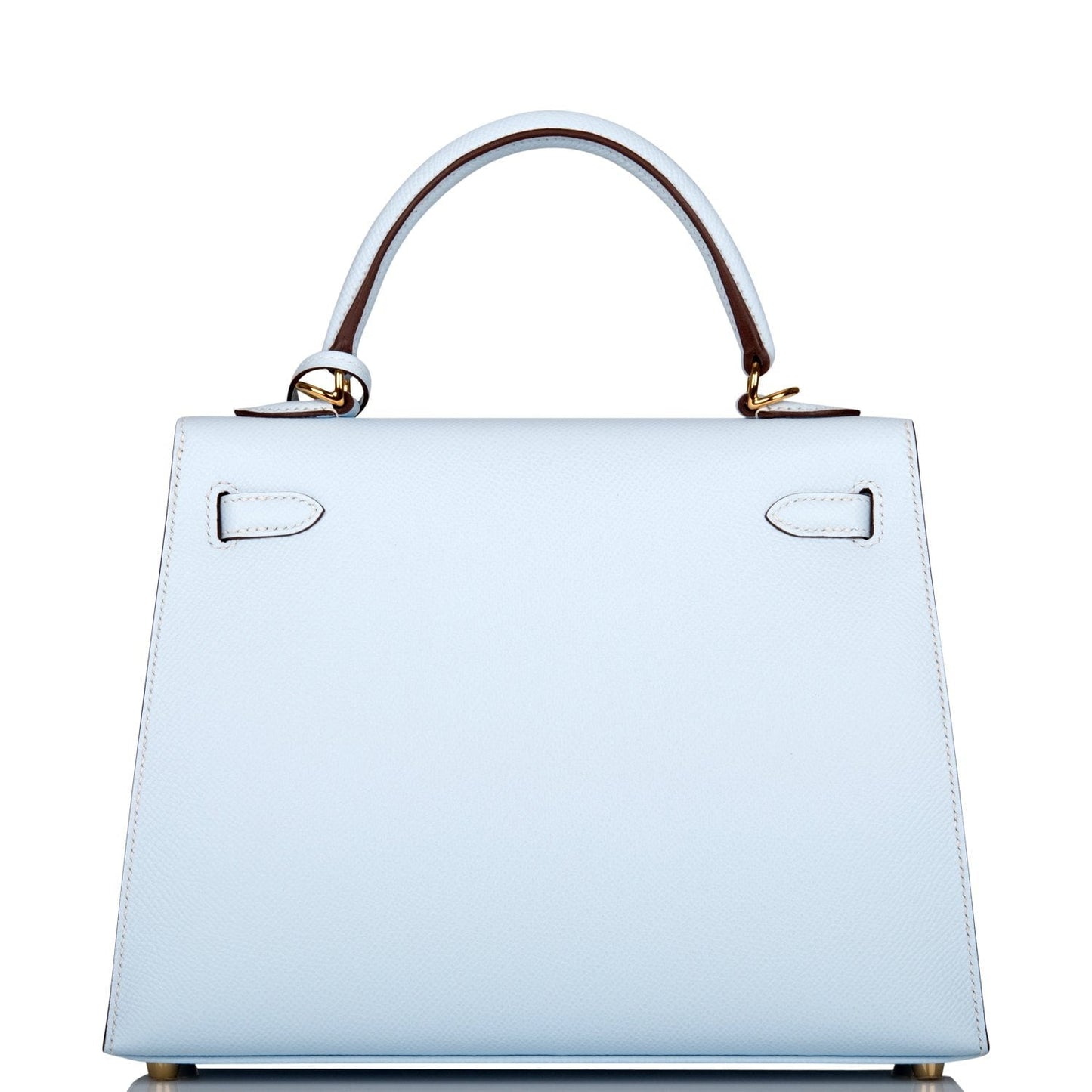 Hermes Kelly Sellier 25 Bleu Brume Epsom Gold Hardware