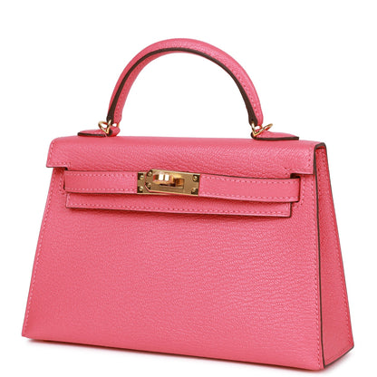 Hermes Kelly Sellier 20 Rose Lipstick Chèvre Gold Hardware