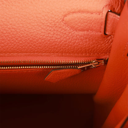 Hermes Kelly Retourne 28 Orange Togo Gold Hardware