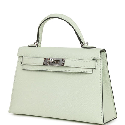 Hermes Kelly Sellier 20 Vert Fizz Chevre Palladium Hardware