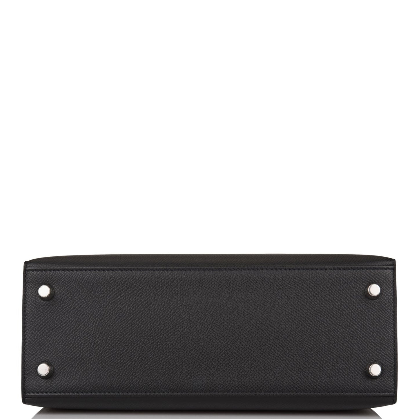 Hermes Kelly Sellier 25 Black Epsom Palladium Hardware