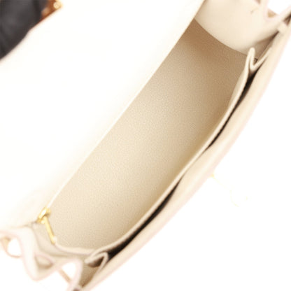 Hermes Kelly Sellier 25 Craie Epsom Gold Hardware