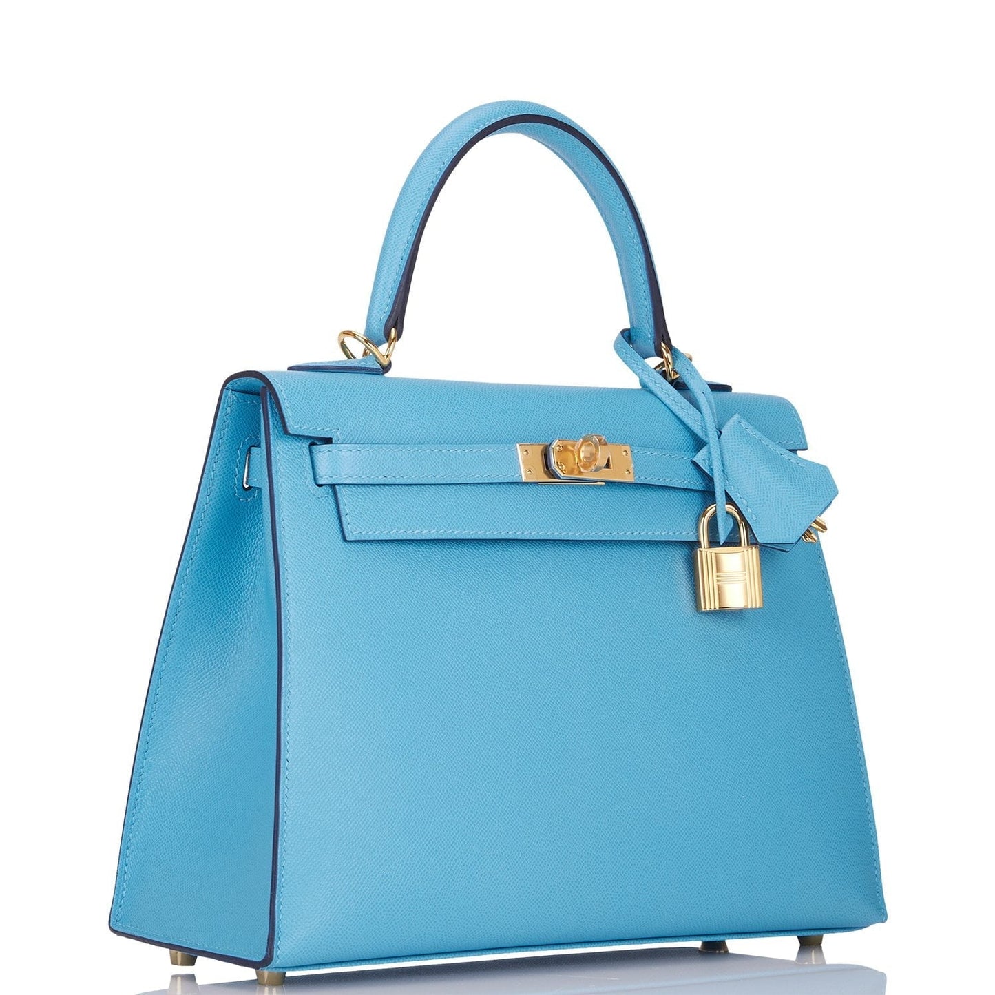 Hermes Kelly Sellier 25 Bleu du Nord Epsom Gold Hardware