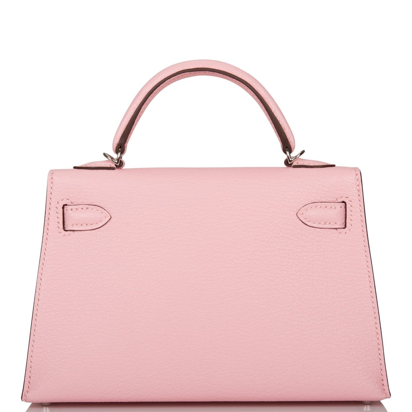 Hermes Kelly Sellier 20 Rose Sakura Chevre Palladium Hardware